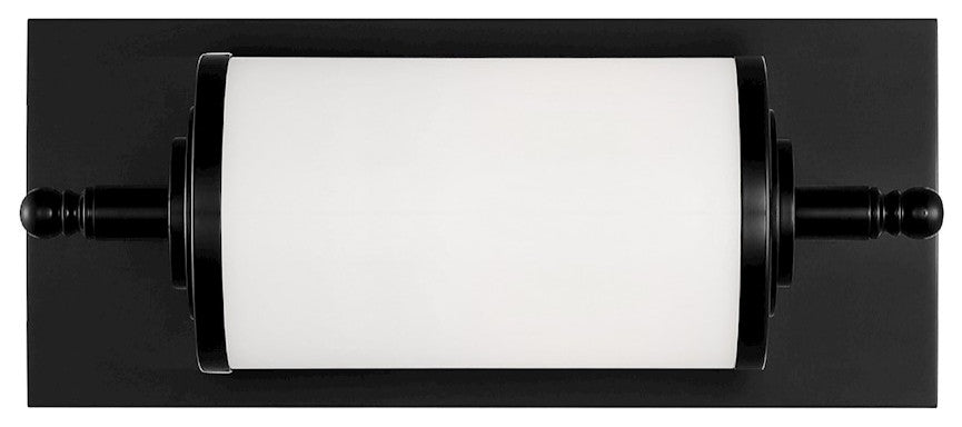 Crystorama FOS-A8050-MK, 1-Light Bathroom Vanity, Matte Black