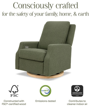 Crewe Electronic Recliner and Swivel Glider, Olive Boucle
