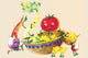 Happy Vegetables in the Bowl - Canvas Poster 20" x 30"