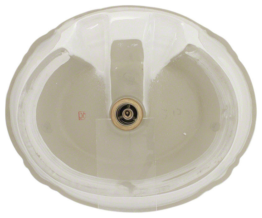 P5181OB Porcelain Vessel, Drop-In Sink, Bisque