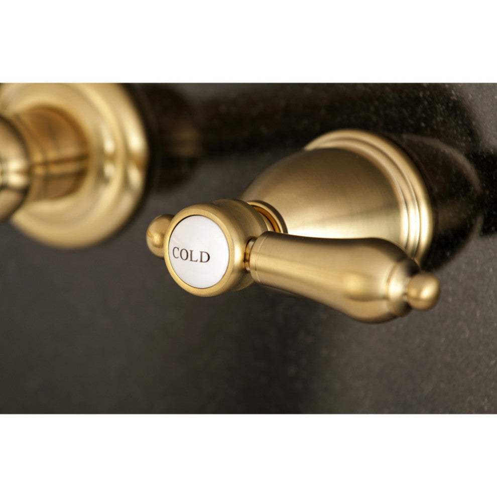 KS7027BAL Two-Handle Wall Mount Tub Faucet, Brushed Brass