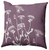 Breezy Wildflower Pillow, Purple, 20"x20"