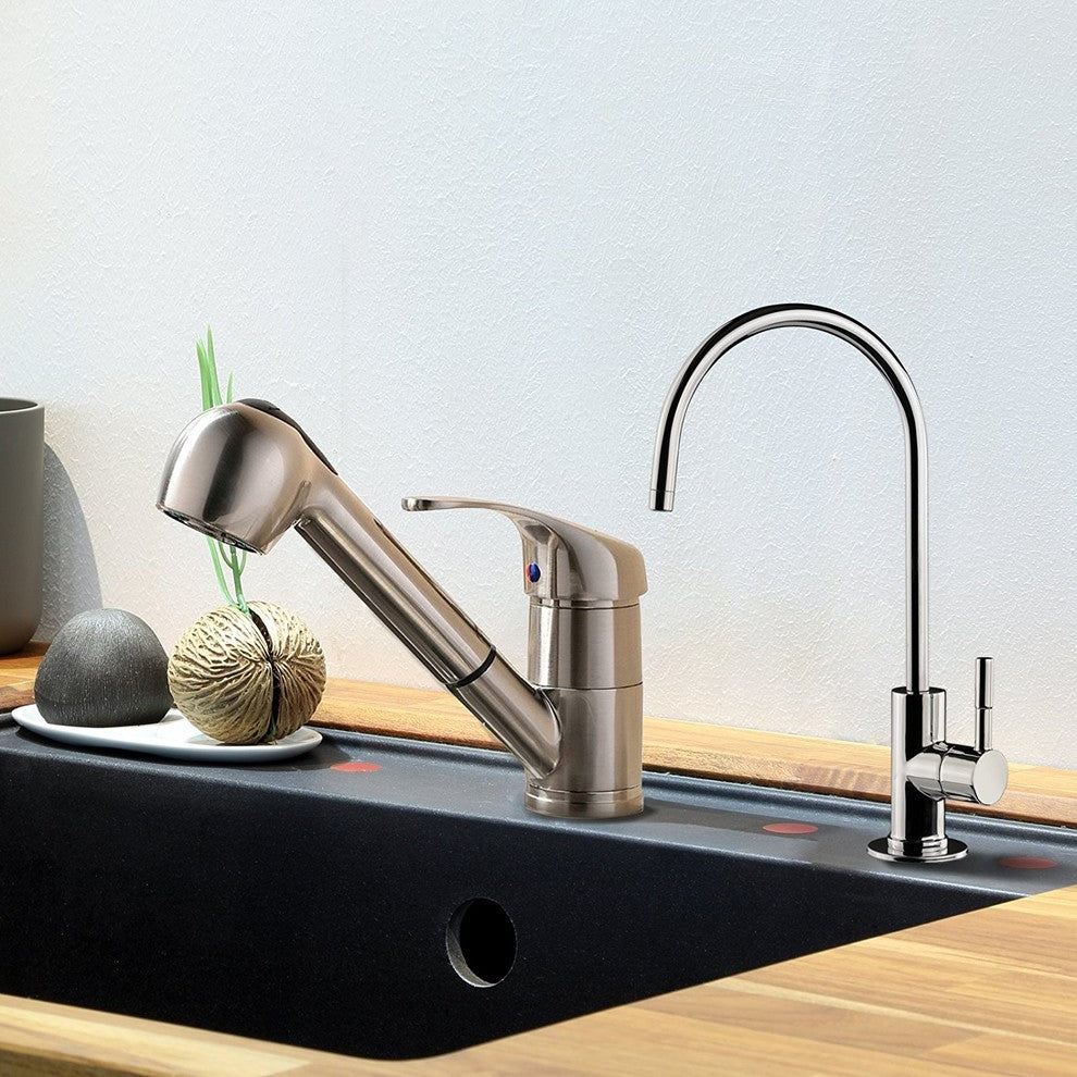 Lead-Free Heavy Duty Solid Brass Drinking Water Filter Faucet, Luxury Chrome