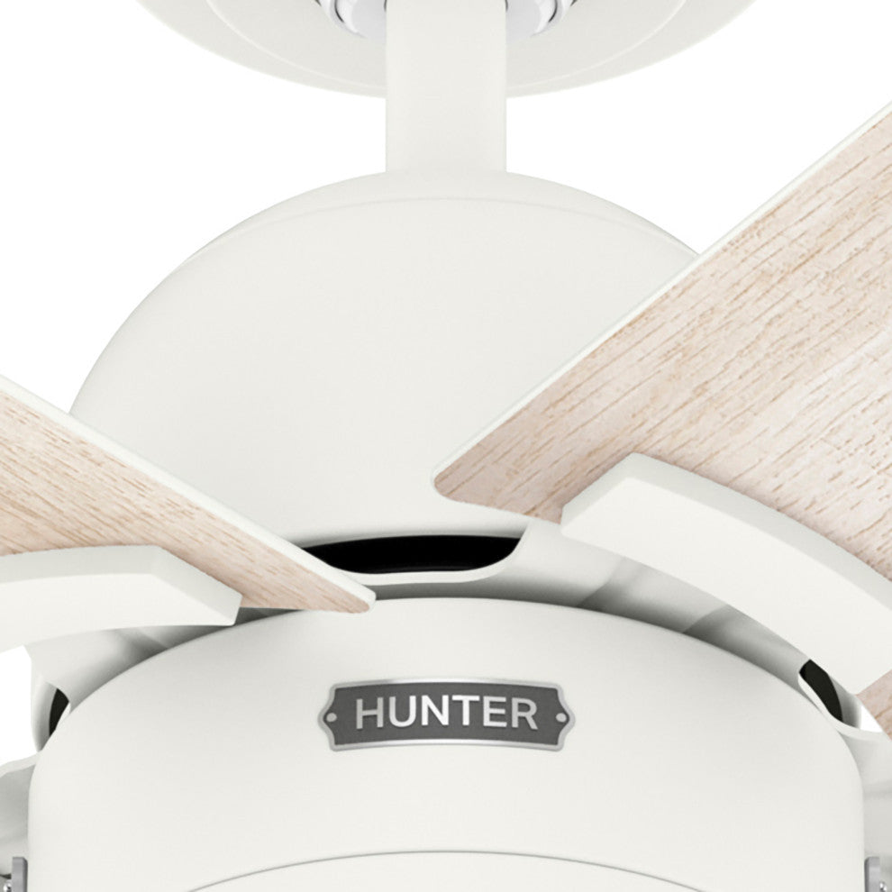 Erling Ceiling Fan, LED Light Kit and Pull Chain, Matte White, 52"