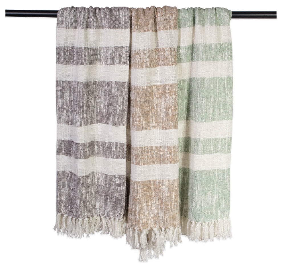 DII Mint Slub Stripe Throw