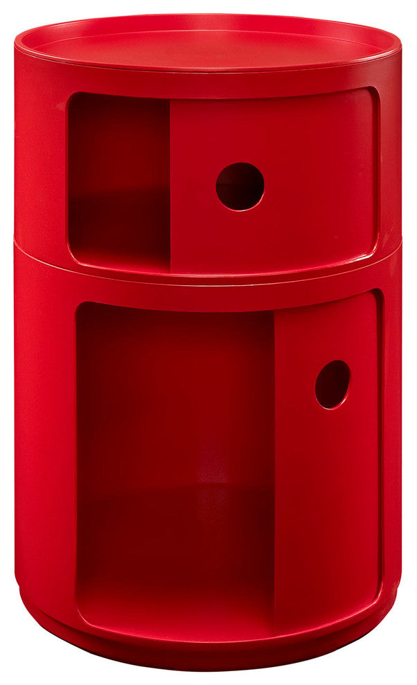 Modern Contemporary Living Room Storage Module Side Table Red