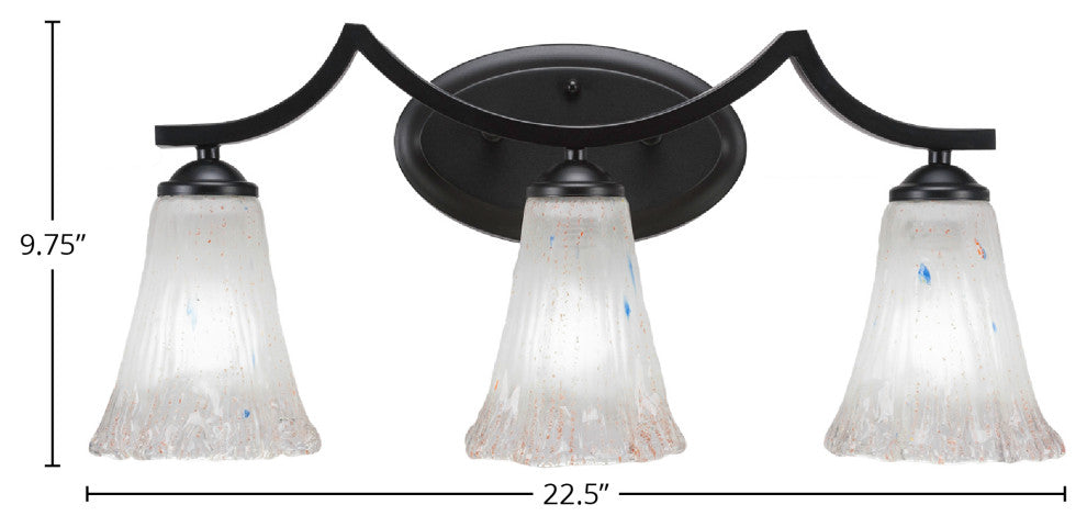 Zilo 3 Light Bath Bar, 5" White Linen Glass