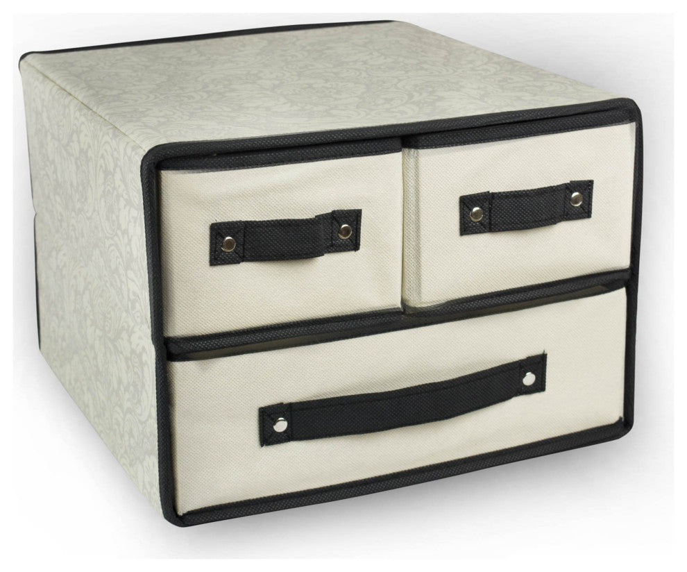 DII Storge Closet 3 Drawer Damask