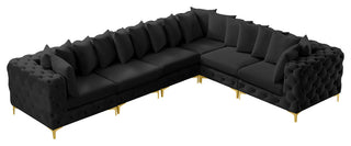 Tremblay Modular Sectional, Black, L-Shaped, 6-Piece: Armless (3), Corner (3)