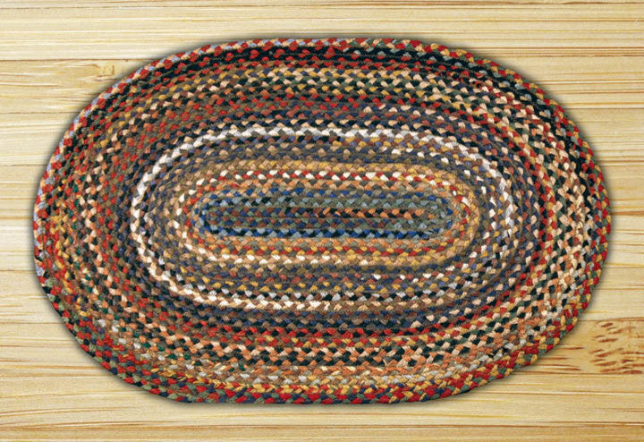 Earth Rugs C-999 Random Oval Braided Rug 5 Feet x 8 Feet