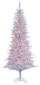 75 ' White Tiffany Tinsel Tree With 450 Clear Lights
