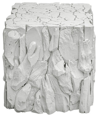Uttermost Teak Root White Bunching Cube