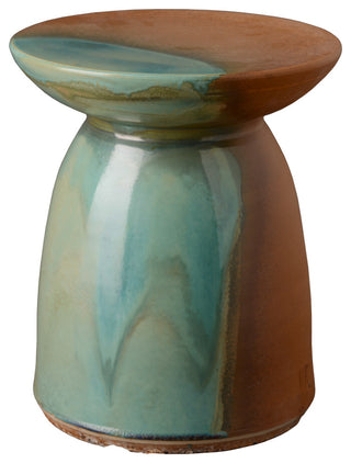 Jade Walnut Round Indoor/Outdoor Ceramic Garden Stool