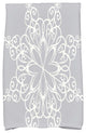 Snowflake Decorative Holiday Geometric Print Hand Towel, Gray