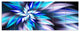 Dancing Light Blue Flower Petals, Floral Canvas Art Print, 70"x28", 6 Panels