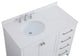 Iris 42" Single Bathroom Vanity, White With Backsplash
