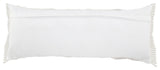 Ox Bay Handwoven White Diamond Resistant Polyester Pillow Cover, 14"x36"