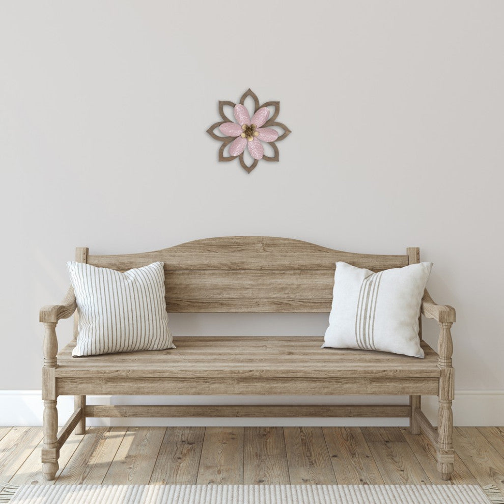 Pink Layered Floral Wall D"cor