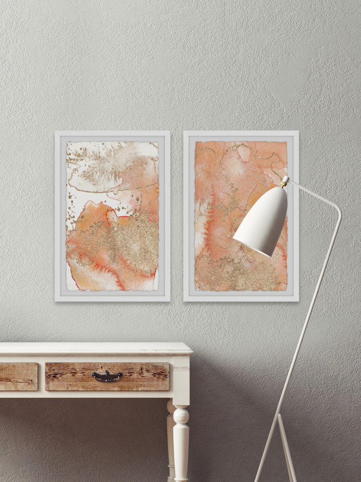 Tectonic Faults Diptych, 2-Piece Set, 20x30 Panels