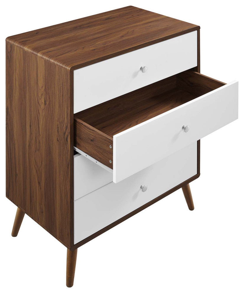 Transmit 4-Drawer Chest, Walnut White