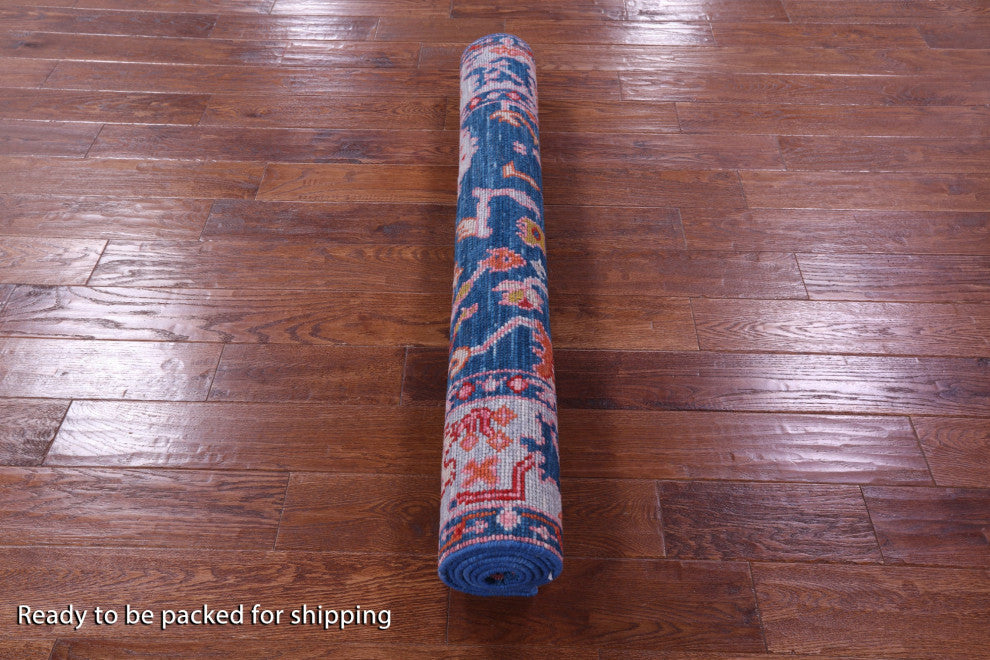 4' 1" X 6' 0" Turkish Oushak Hand Knotted Wool Rug - Q15891
