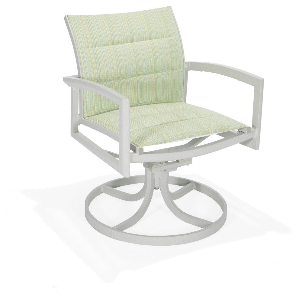 Whitlock Padded Sling Swivel Rocker Dining Chair