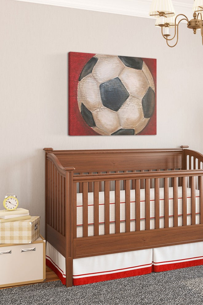 Marmont Hill, "Crackle Soccer Ball" by Reesa Qualia on Wrapped Canvas, 48x40