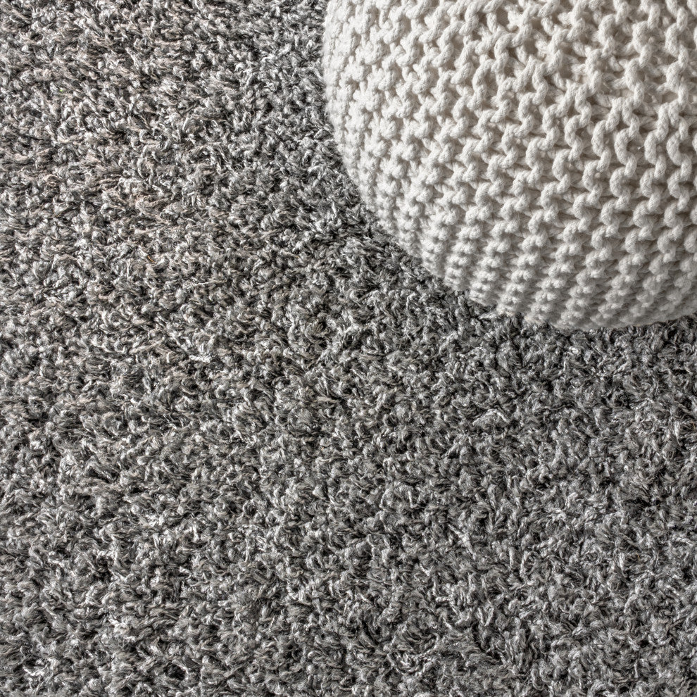 Mercer Shag Plush Tassel Area Rug, Charcoal, 3 X 5