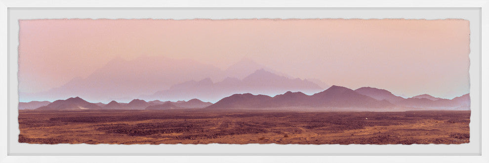 "Desert Horizon" Framed Painting Print, 30x10