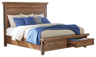 Taos Panel Bed, Canyon Brown,King, Storage