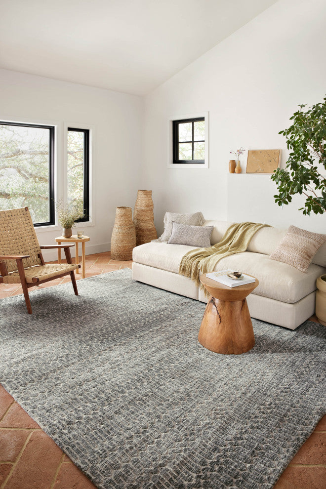 Loloi II Neda Ivory / Charcoal 3'-6" X 5'-6" Area Rug