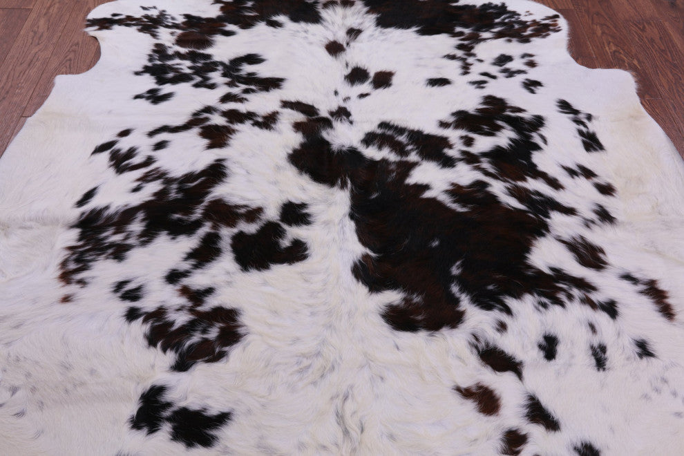 7' 4" X 6' 9" Organic Natural Hair-On Cowhide Area Rug C1712