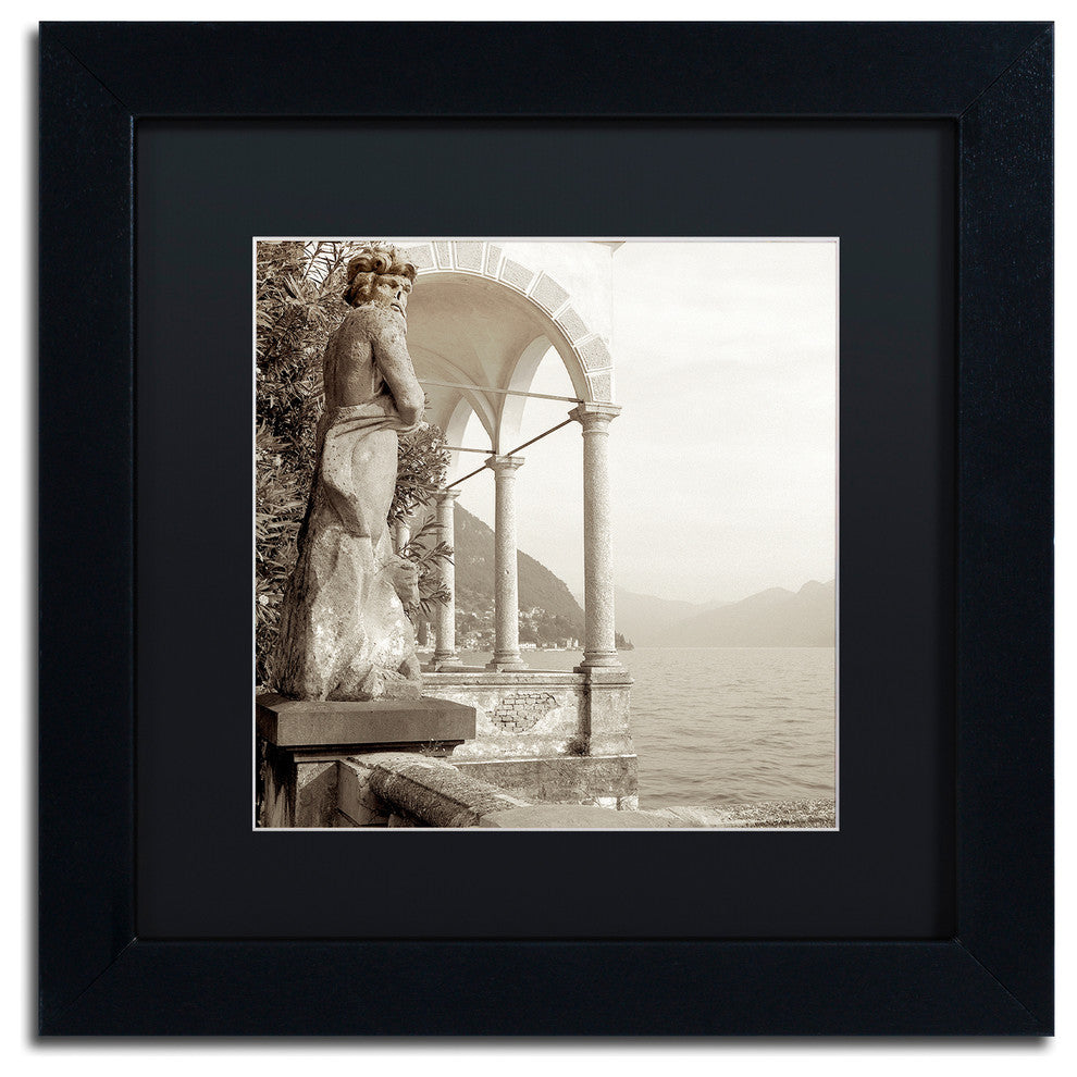 Alan Blaustein 'Giardini Italiano IV' Art, Black Frame, Black Mat, 11x11