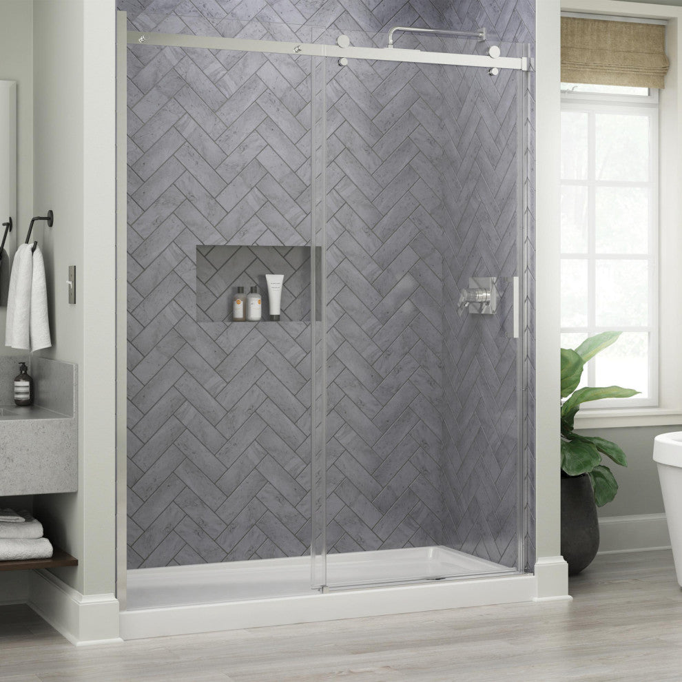 Delta SDES860-R Commix 76"H x 60"W Sliding Frameless Shower Door - Polished