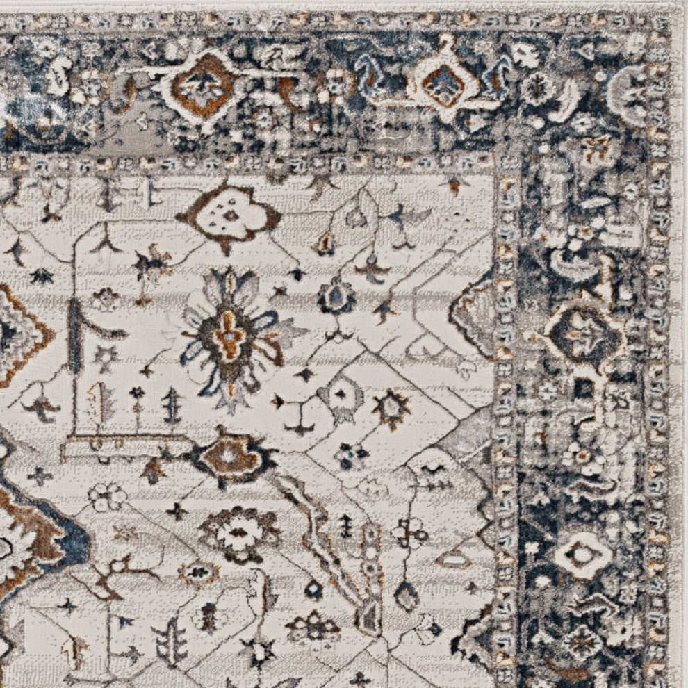 KAS Inspire 7500 Ivory/Gray Empera Area Rug, 8'x10'