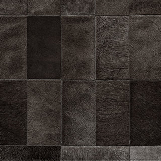 Cowhide Patchwork Rug, Daedalus, Obsidian, 6'x9'