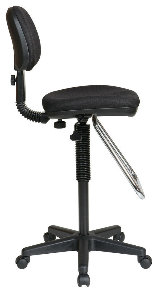 Economical Chair With Chrome Teardrop Footrest