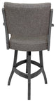 Swivel Counter Wood Bar Stool Casa on S-Base, Mojave Grey - Light Grey, 30"