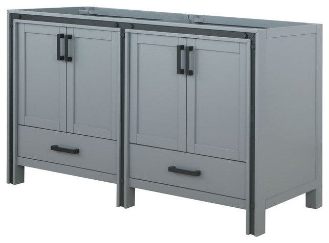 Ziva Transitional Dark Grey 60" Vanity Cabinet Only