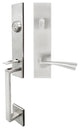 Breeze Lever, Tubular Entry Handleset, Left Hand Reverse, Satin Stainless Steel