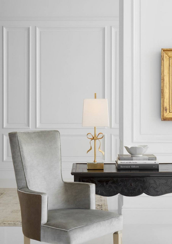 Le Landeron | Retro LED Copper Table Light with a Princess Bow, Black