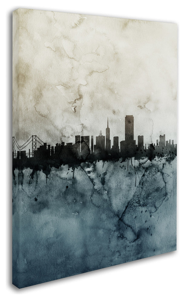 Michael Tompsett ''San Francisco Skyline Tall 2'' Canvas Art, 35x47