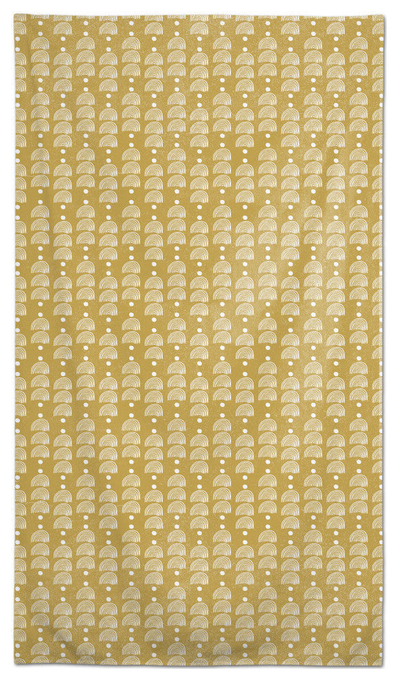 Rainbow Pattern Yellow 58 x 102 Outdoor Tablecloth