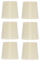 Clip-on Chandelier Lampshade 5" With Nickel Bulb Clip, Eggshell