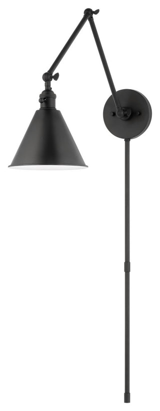 Salem Double Arm One Light Sconce, Midnight Black