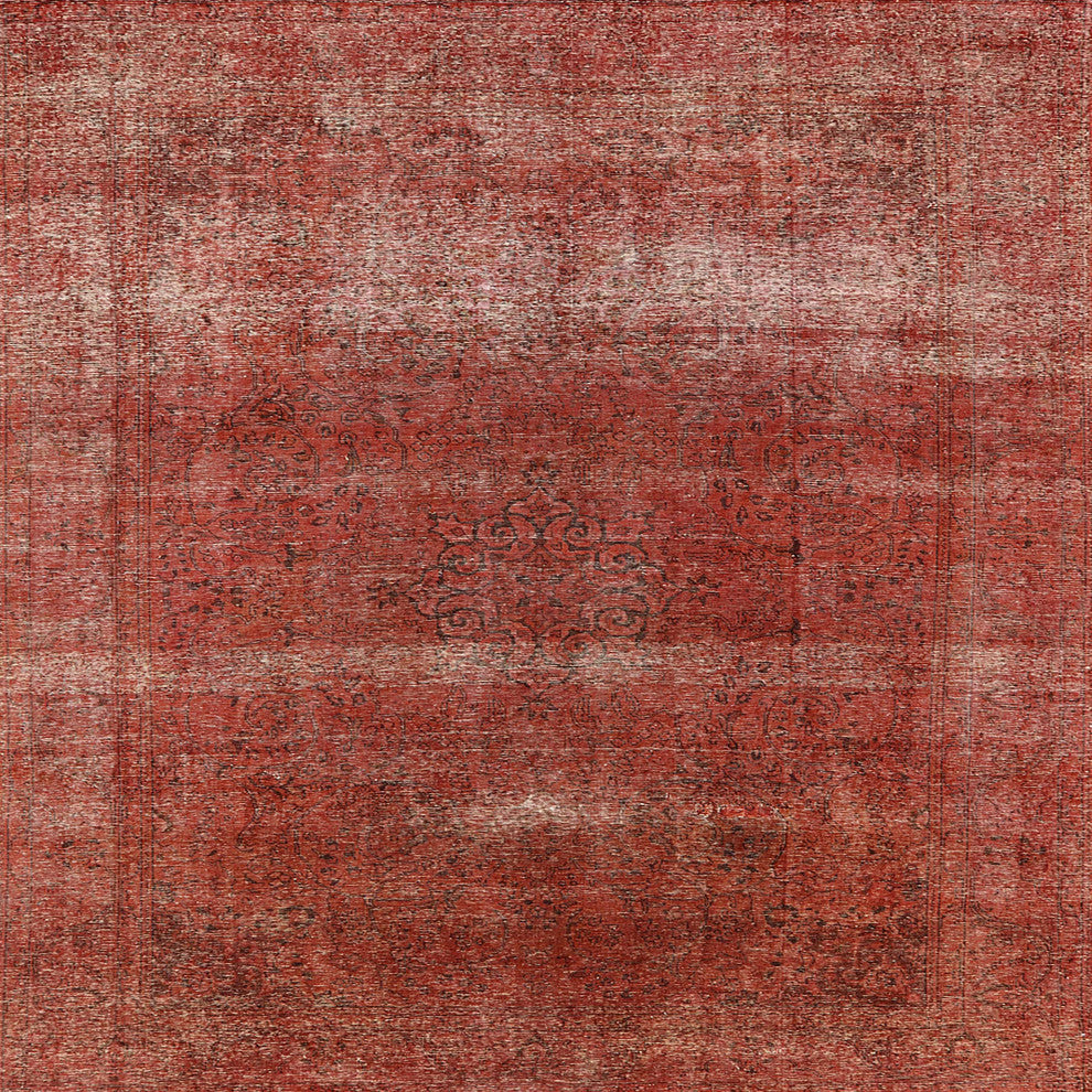 Ahgly Company Indoor Square Mid-Century Modern Area Rugs, 4' Square