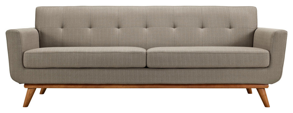 Modern Contemporary Upholstered Sofa, Granite Fabric