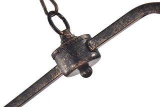 6-Light Antique Bronze Rectangular Crystal Chandelier Dining Room 40 in. Glam