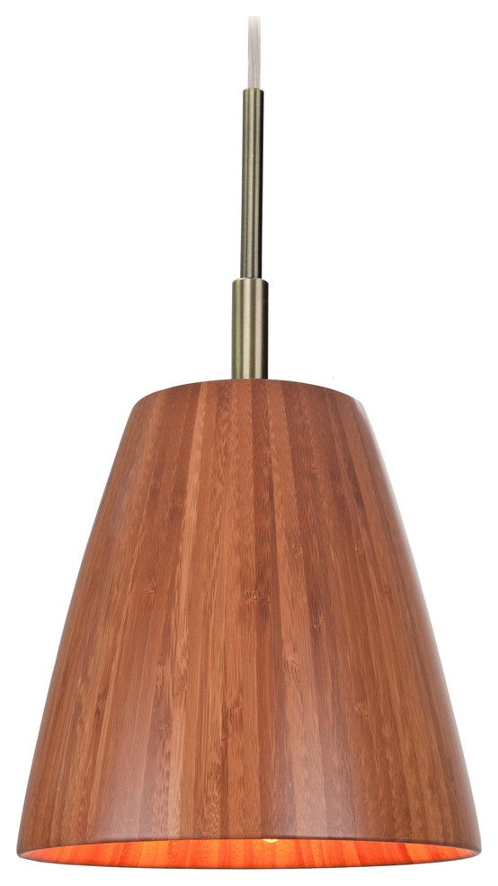 Sorg Bamboo 3-Light Pendant, Brass, Mini-Pendant