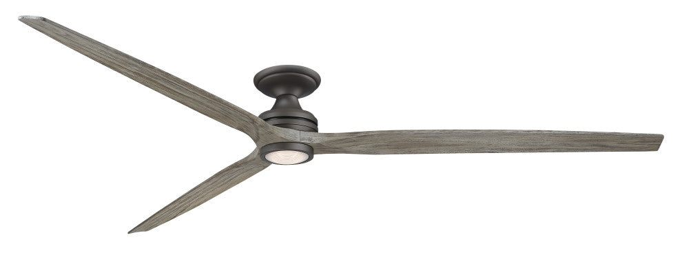 Fanimation Spitfire 96" Fan/LED Light, Matte Greige, Mattte Greige/Weathered Wood Blades